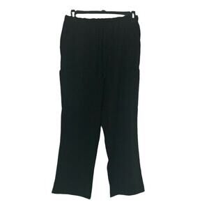 Ave By Medline Pants Women Size Medium Stretch Elastic Waist Black Uniform Scrub